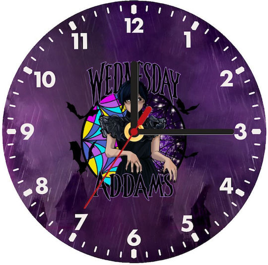 Koupakoupa Wanduhr Hölzernes Lila Ø20cm