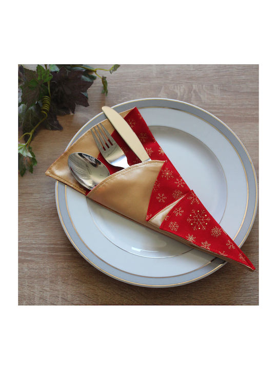 Christmas Towel Fabric Red L28.5xW14.5xD28.5cm.