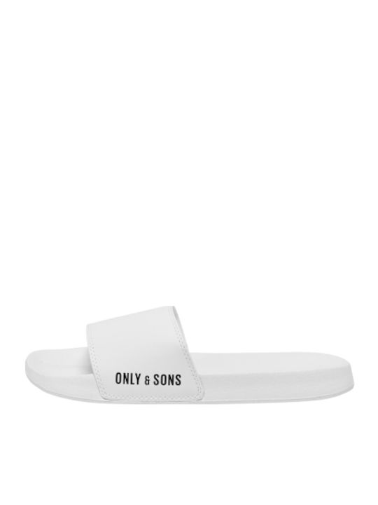 Only & Sons Slides Bărbați Albi