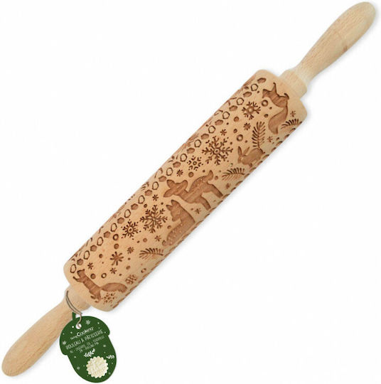 Scrap Cooking Коледен Ролка Бежов Д39xШ4.5xВ4.5xØ4.5см.
