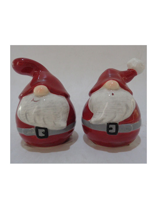 Marva Weihnachts-Salz- und Pfeffer-Set Porzellan Rot L6.6xB5.8xH6.6xD5.3cm. 2Stück