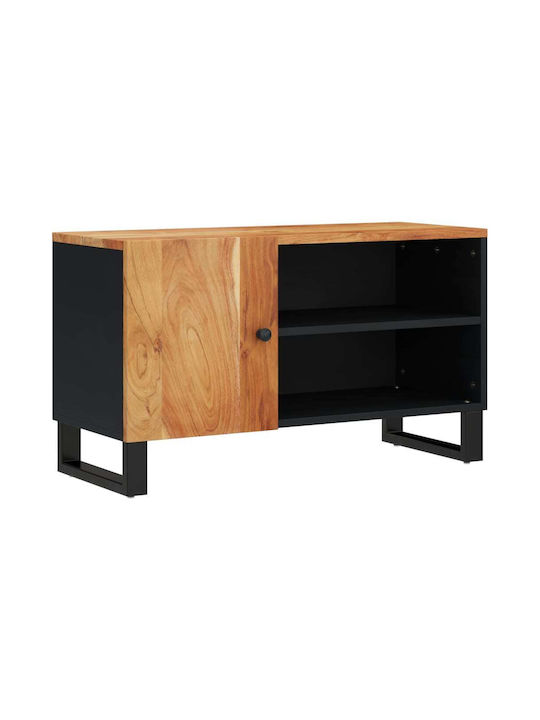 TV Stand Wooden Black L80xW33xH46cm