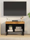 TV-Ständer aus Massivholz Schwarz M60xP33xH43.5cm