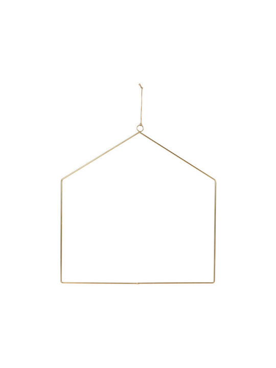 Christmas House Ornament Gold 34x30cm