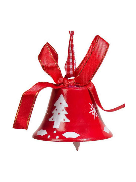 Christmas Metallic Bell Ornament Red