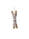 Hanging Ornament Ice Skate Wooden Gray 18x5.5cm