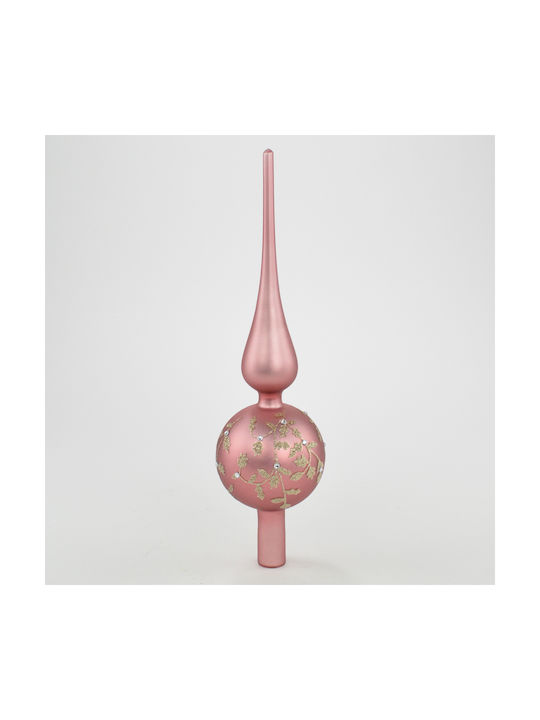 Spitze Träne Glas mit Glitzer 31x8cm