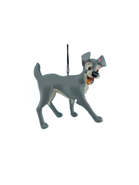 Hängendes Ornament Hund Gray mit Glitzer 10cm