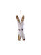 Hanging Hanging Ornament Ice Skate Wooden White 18x5.5cm