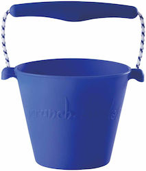 Scrunch Silicone Beach Bucket Blue 13 cm