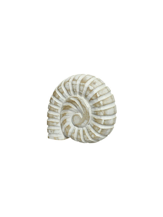 Wooden Seashell Table Decor 12x13x2cm