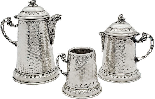 Savvas Design Teeset mit Tasse Silber 3Stück