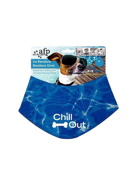 All For Paws Chill Out Dog Bandana Dog Bandana for Coolness Blue Large in Blue color Large 44 - 52cm AF8013