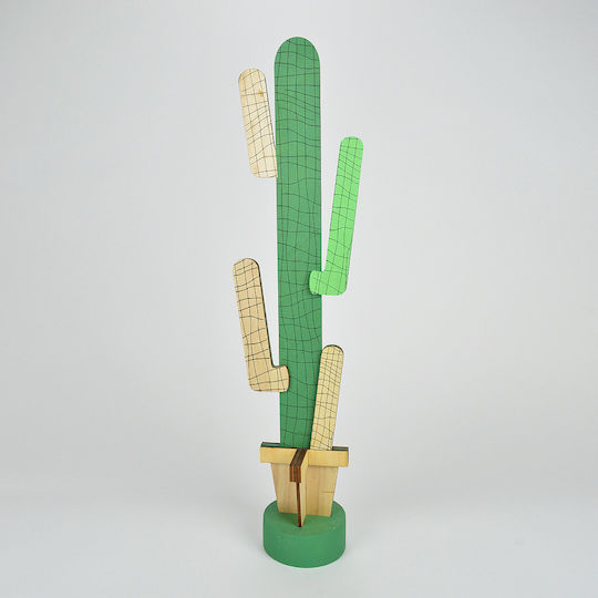 Decorative Cactus made of Wooden 16x12x64cm 1pcs