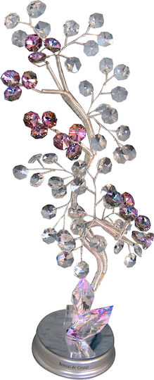 Decorative Flower made of Crystal 13x10x34cm 1pcs
