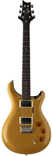 PRS Guitars SE DGT Moons Elektrische Gitarre SG mit HH Tonabnehmerkonfiguration Gold Top mit Tasche