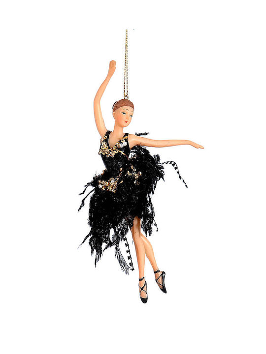 Christmas Plastic Ballerina Ornament Black