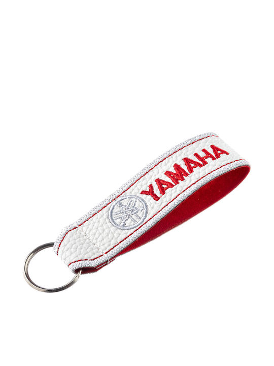 Yamaha Ключодържател Кожен Бял