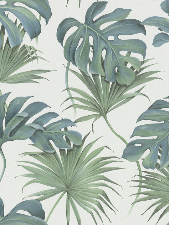 Wallpaper Vinyl Green L1005xW53cm Washable