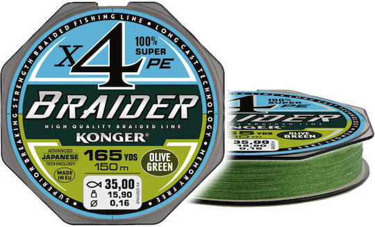 Konger Braider Νήμα Ψαρέματος 150m / 0.08mm
