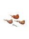 Set of Decorative Birds made of Fabric 13cm 6pcs