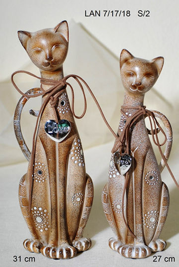Royal Art Collection Set Dekorative Katzen aus Kunststoff 31cm 2Stück Royal Art Collection Set Dekorative Katzen aus Kunststoff 31cm 2Stück