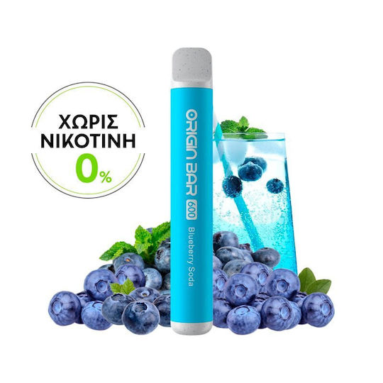 Aspire Origin Bar Ηλεκτρονικό Τσιγάρο μιας Χρήσης 600 Εισπνοών Blueberry Soda χωρίς Νικοτίνη 2ml Μπλε