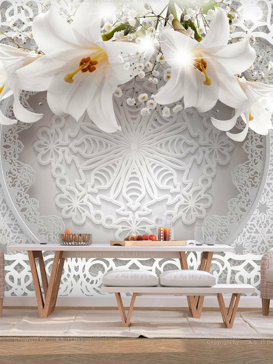 Wall Mural Fabric White L150xW105cm