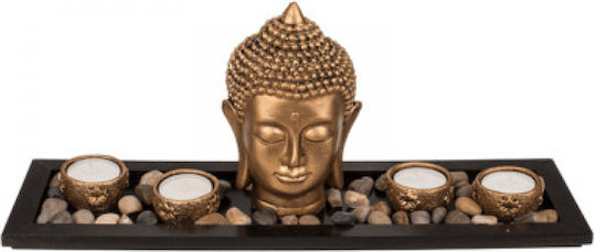 Out of the Blue Dekorative Buddha Figur aus Polyresin Buddha 41x12x17cm