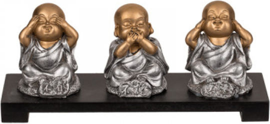 Out of the Blue Decorative Figures Polyresin Buddhas 20x9x9cm 3 Pieces