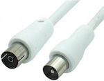 Topelcom Antenna Cable Coax male - Coax female White 10m (02.006.0043) 1pcs