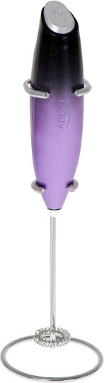 Adler Milk Frother Hand Battery Purple