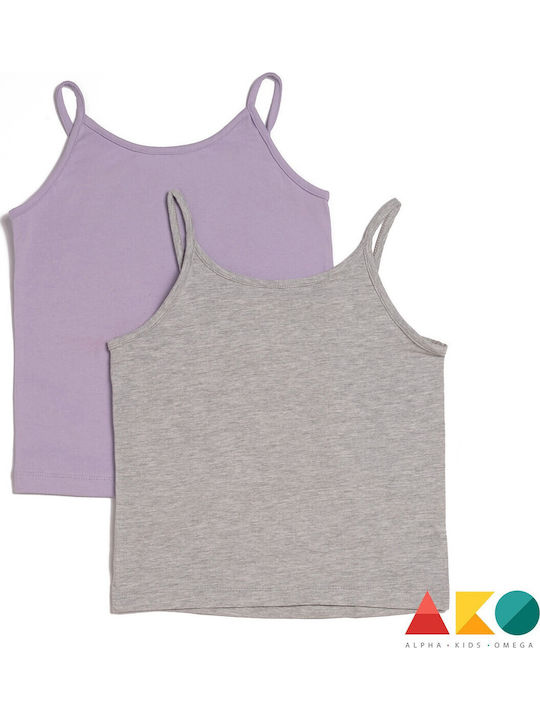 Ako Kids' Set with Undershirts Sleeveless Multicolored 2pcs