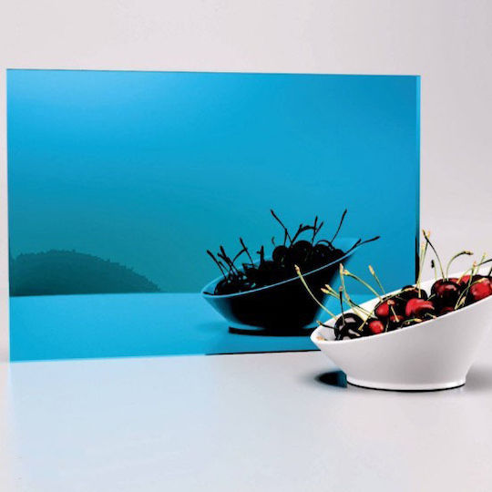 9622 Καθρέπτης Τετράγωνος Μπλε 50x50cm