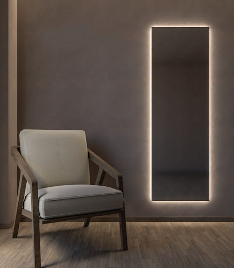 SQUARE45X180LED Καθρέπτης Ολόσωμος Ορθογώνιος με LED Φωτισμό 180x45cm