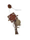 Handmade Hanging Lucky Charm Pomegranate Red made of Wood 10x47cm 1pcs