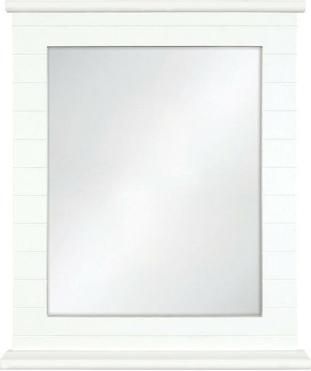 Innova Oglindă de Perete cu Alb Ramă din Lemn 53x44cm 1buc