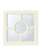 Innova Wall Mirror with White Wooden Frame 42x42cm 1pcs