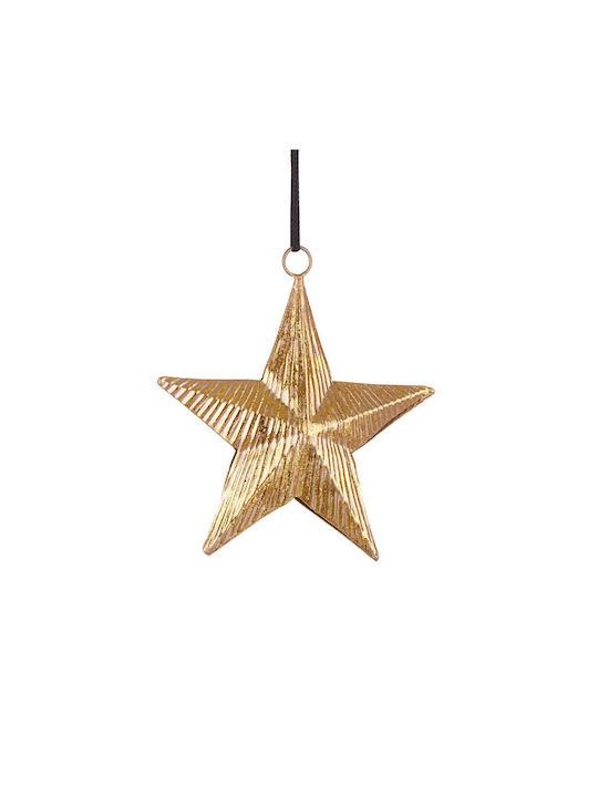 Christmas Metallic Star Ornament Gold 9x9cm (Μiscellaneous Designs)