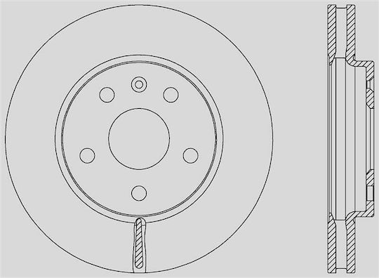 Open Parts Спирачен диск 1бр за Opel Емблема