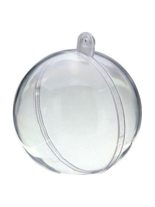 Ornament de Crăciun Bilă Plastic Transparent cu Pulbere de Aur cu Paiete Set 4buc