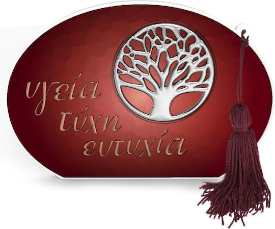 Slevori Tisch-Glücksbringer mit Wünschen, Rot, aus Holz
