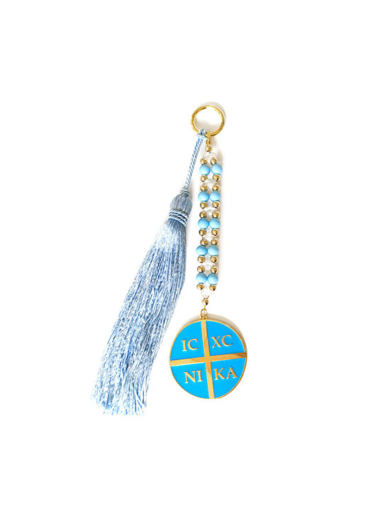 Dimitressi Hanging Lucky Charm Light Blue made of Metal 33x8cm 1pcs