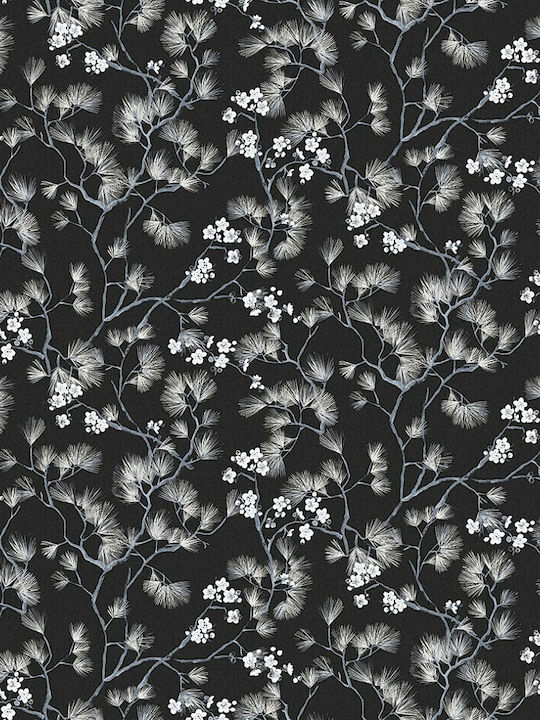 Wallpaper Vinyl Black L1000xW53cm Washable