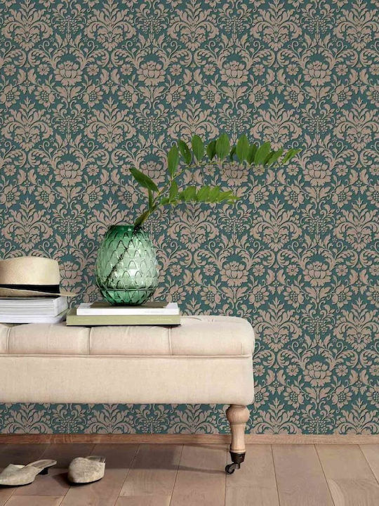 Wall Wallpaper Vinyl Green 1000x53cm Washable