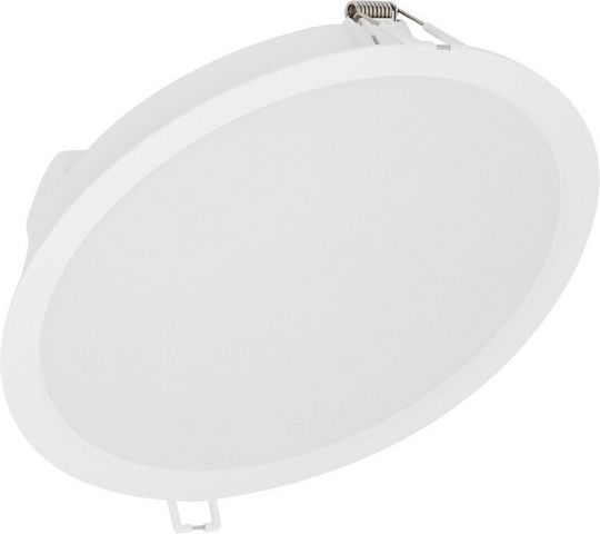 Ledvance Round Recessed LED Panel 18W with Cool White Light 6500K
