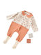 Biorganic Baby Bodysuit Long-Sleeved Light Cream Caramel
