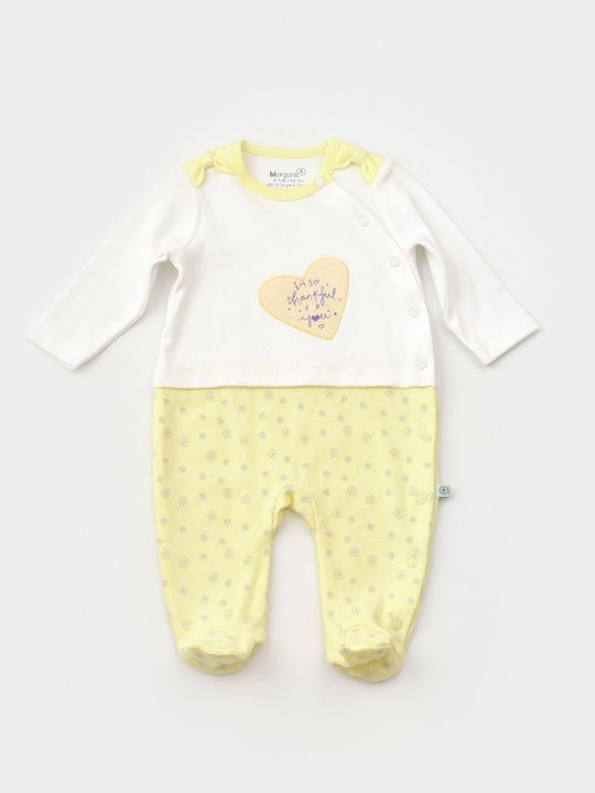 Biorganic Babystrampler Langärmliges Gelb