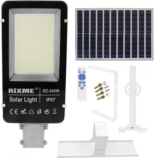 Rixme Street Solar Light 300W 50400lm Cold White with Photocell and Remote Control IP67