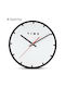 Wall Clock Plastic Black Ø28cm